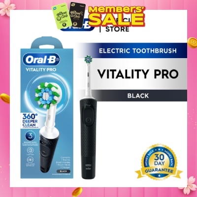 ORAL-B Vitality Pro Electric Toothbrush Black - Deep Clean 1s
