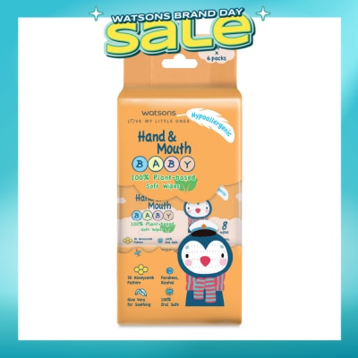 WATSONS - Super Mini Hand & Mouth Baby Wipes 8s x 6