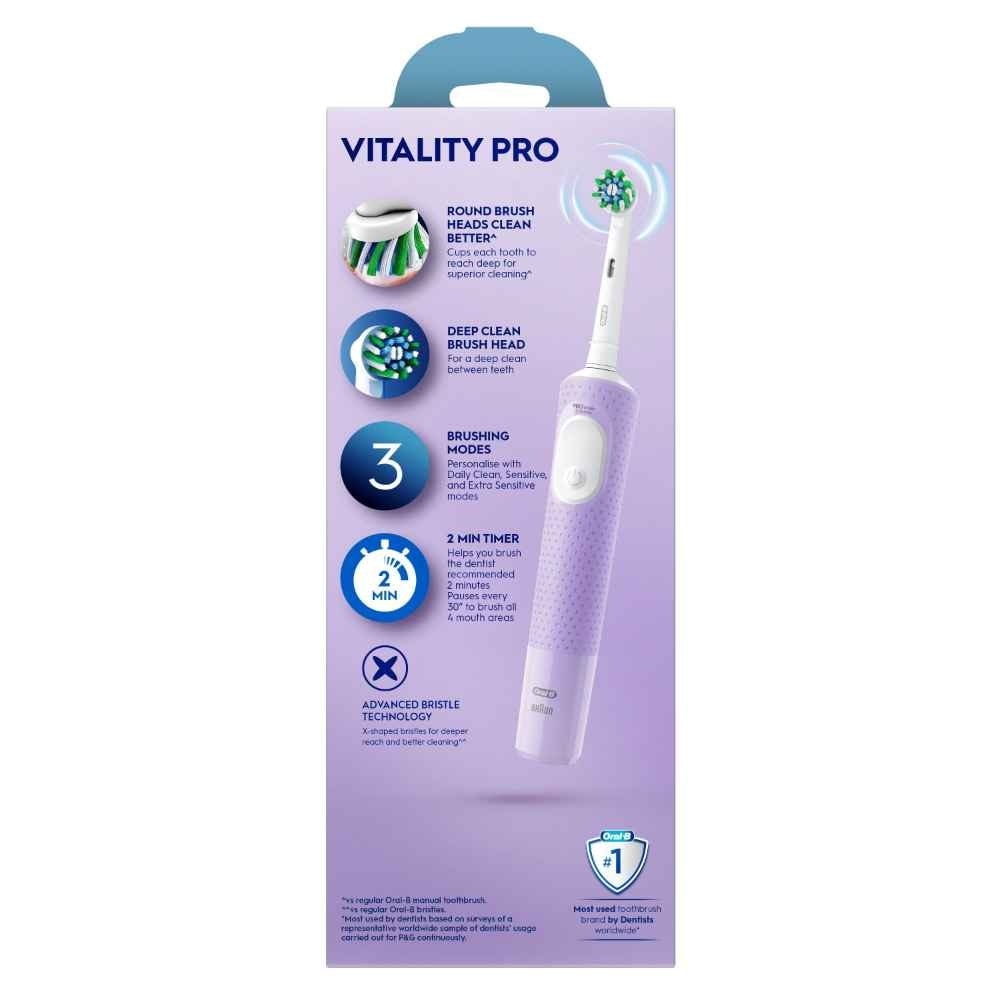 Vitality Pro Electric Toothbrush Lilac - Deep Clean 1s