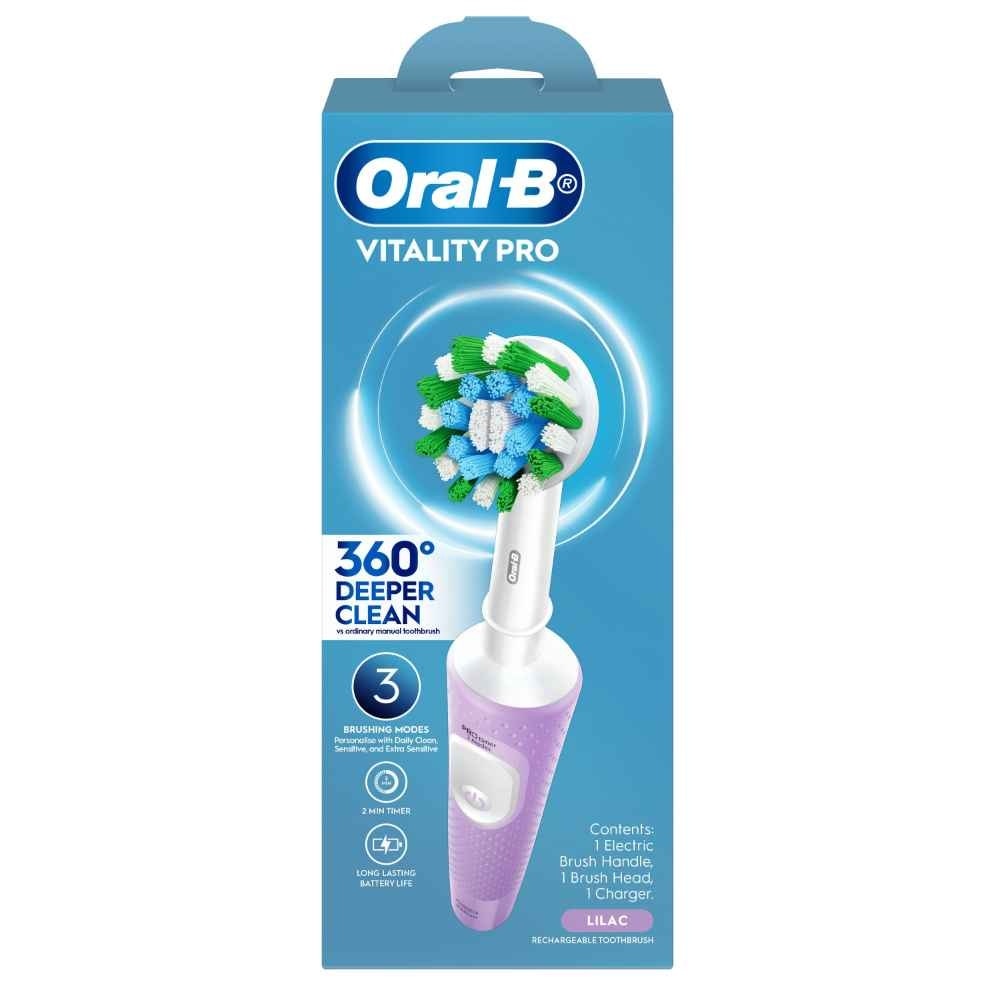 Vitality Pro Electric Toothbrush Lilac - Deep Clean 1s