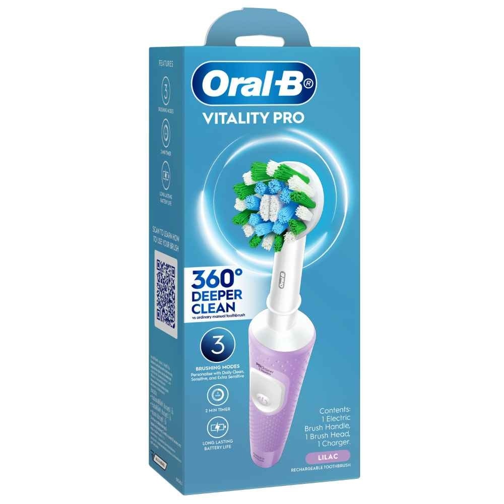 Vitality Pro Electric Toothbrush Lilac - Deep Clean 1s