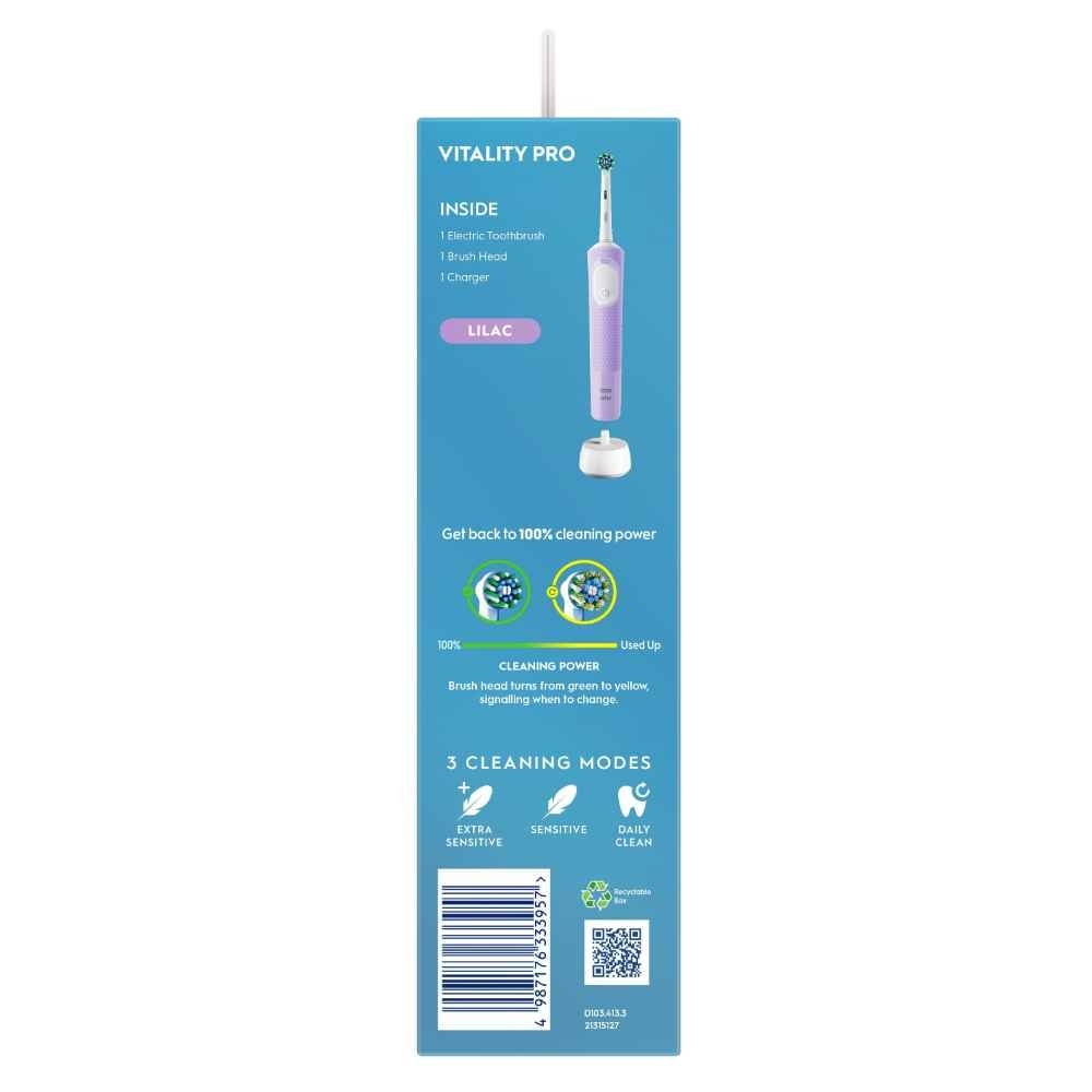Vitality Pro Electric Toothbrush Lilac - Deep Clean 1s