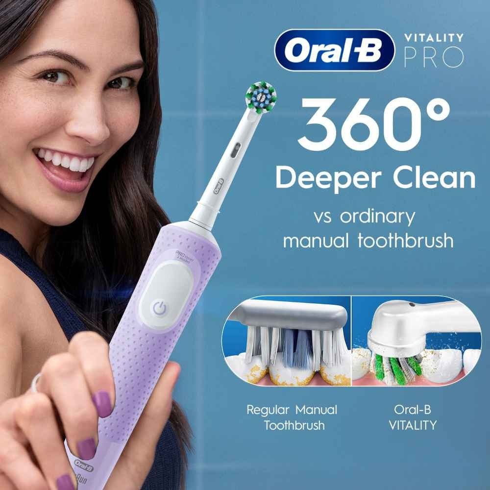 Vitality Pro Electric Toothbrush Lilac - Deep Clean 1s