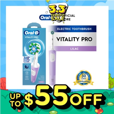 ORAL-B Vitality Pro Electric Toothbrush Lilac - Deep Clean 1s