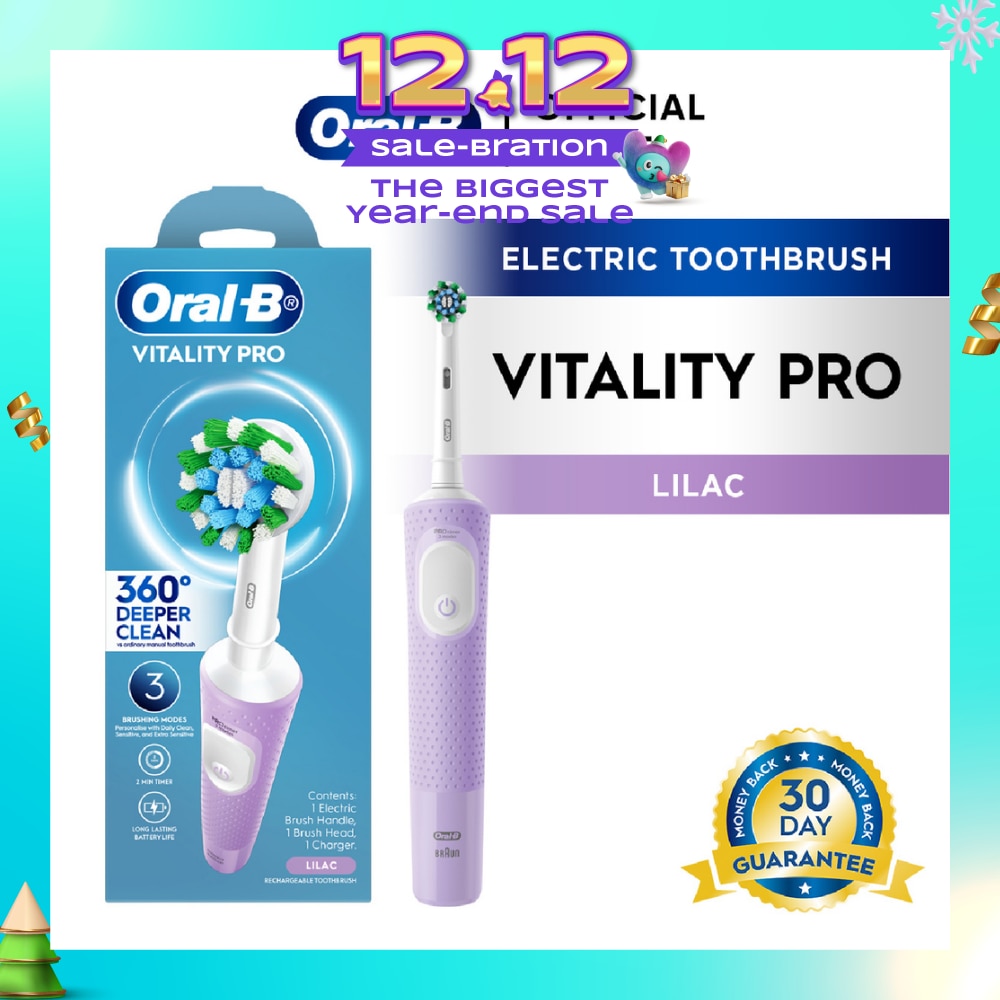 Vitality Pro Electric Toothbrush Lilac - Deep Clean 1s