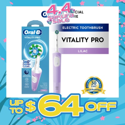 ORAL-B - Vitality Pro Electric Toothbrush Lilac - Deep Clean 1s