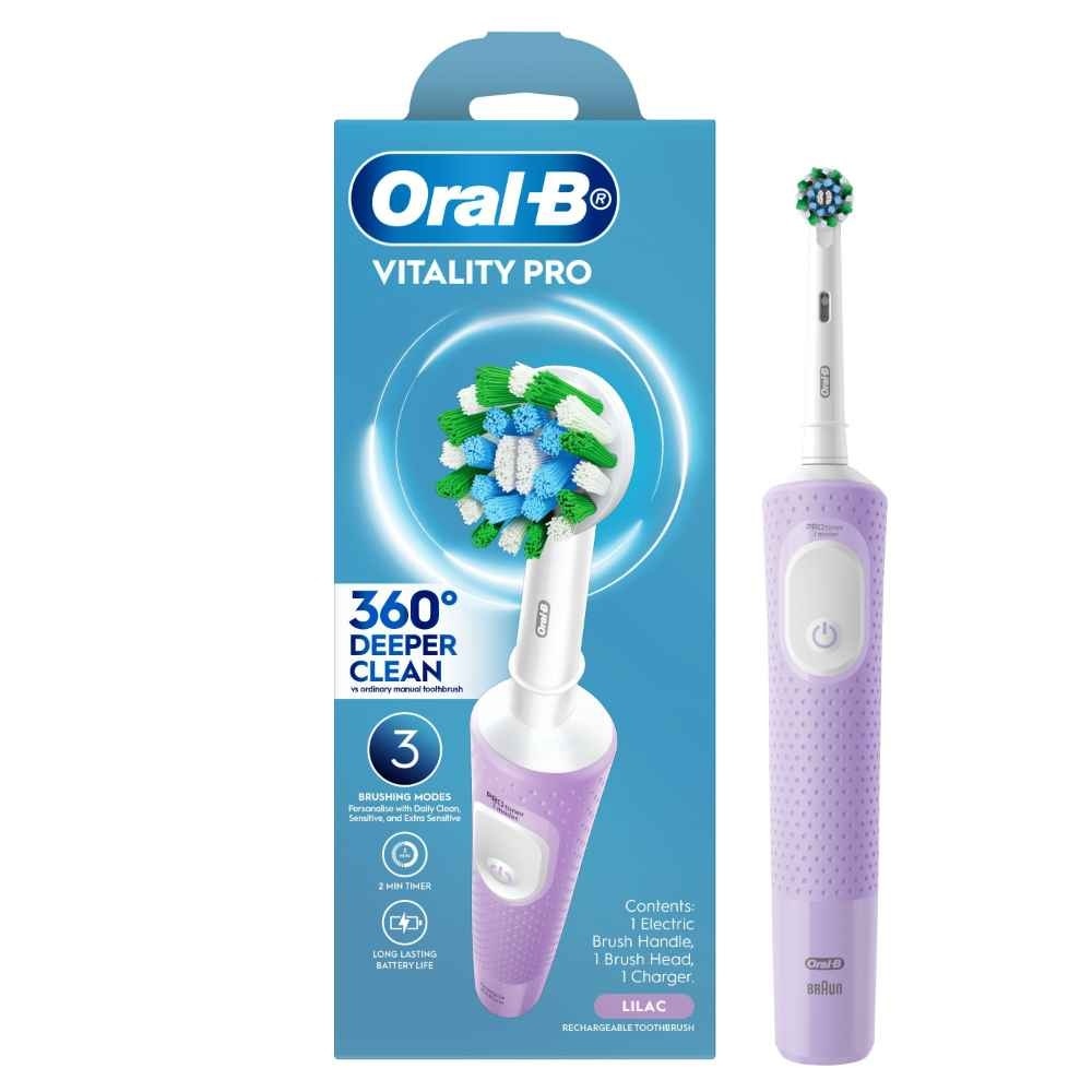 Vitality Pro Electric Toothbrush Lilac - Deep Clean 1s