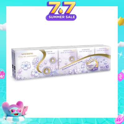 WATSONS - Velvet Mini Hankies White Musk Scented 3-Ply 10s x 11