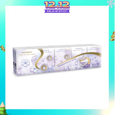 WATSONS Velvet Mini Hankies White Musk Scented 3-Ply 10s x 11