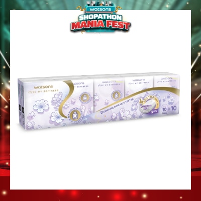 WATSONS - Velvet Mini Hankies White Musk Scented 3-Ply 10s x 11