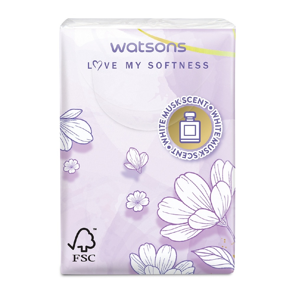 Velvet Mini Hankies White Musk Scented 3-Ply 10s X 10