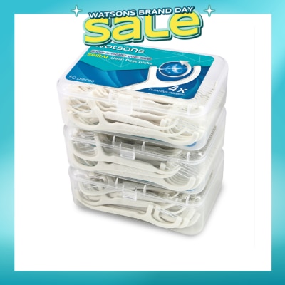 WATSONS - Super Smooth Spiral Clean Floss Pick 50s x 3