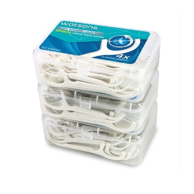 WATSONS Super Smooth Spiral Clean Floss Pick 50s x 3