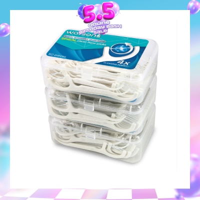 WATSONS - Super Smooth Spiral Clean Floss Pick 50s x 3