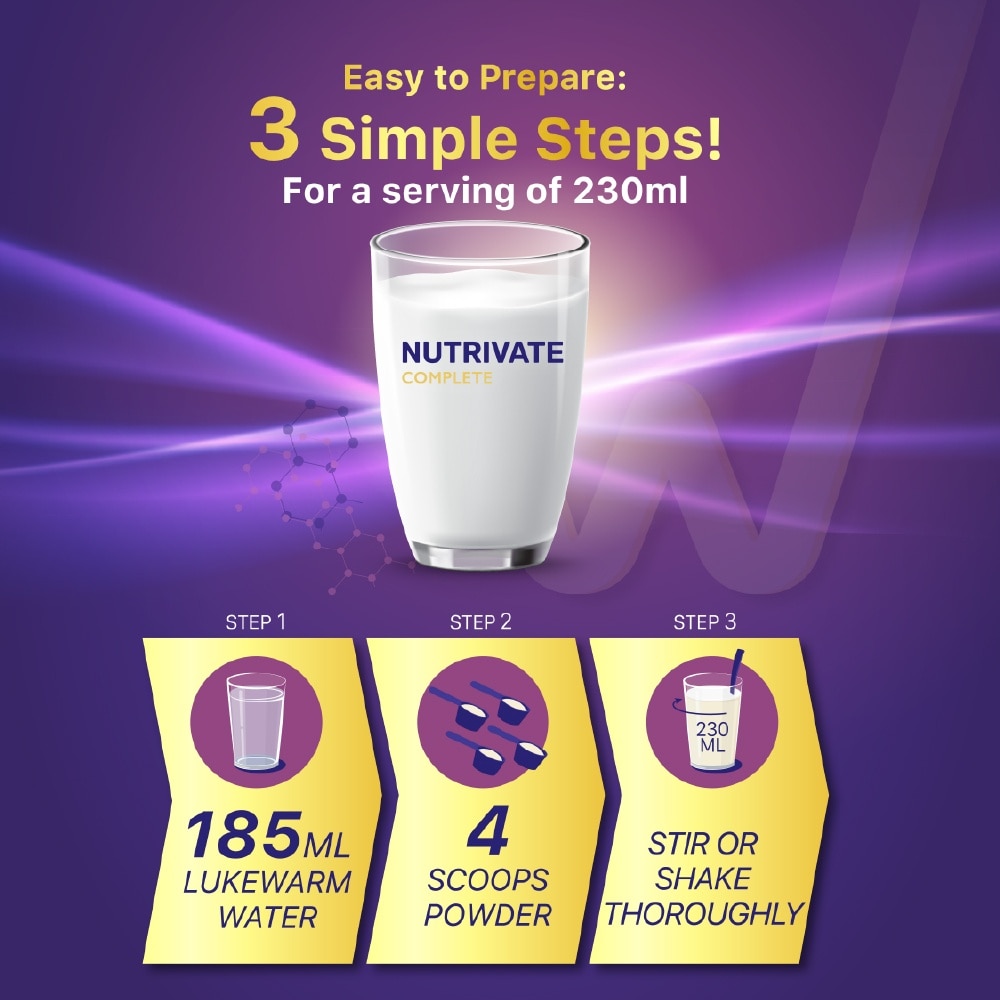 Nutrivate Complete Adult Nutrition With Vanilla Flavour 850g