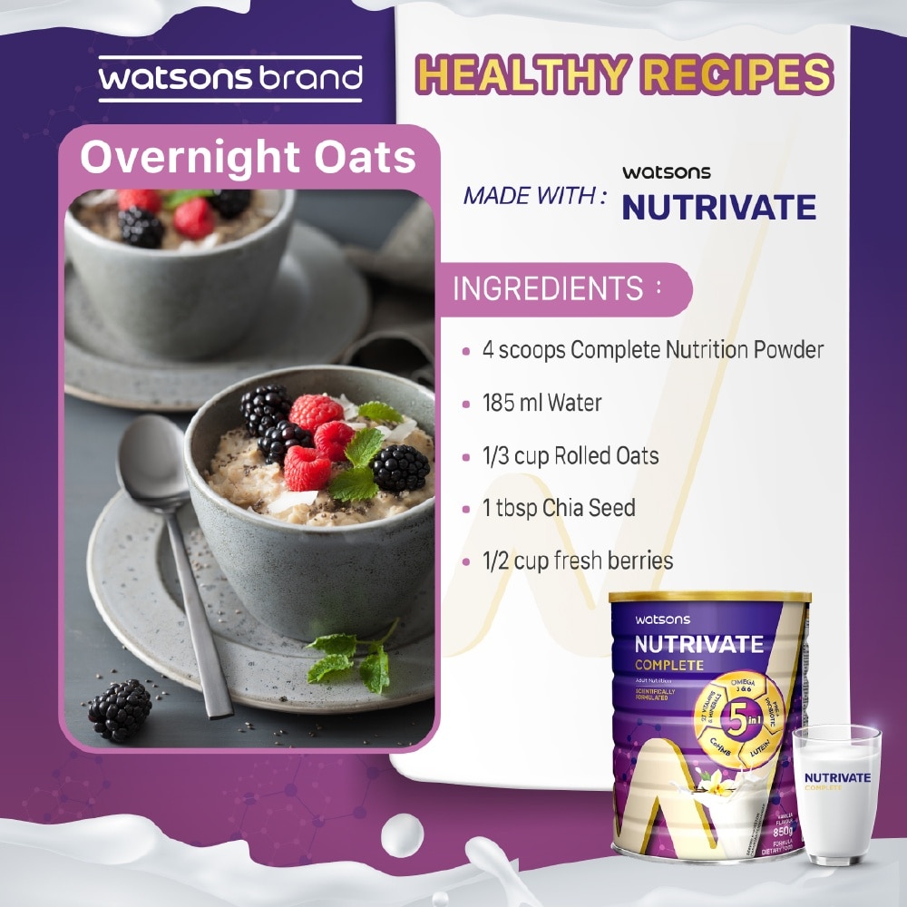 Nutrivate Complete Adult Nutrition With Vanilla Flavour 850g
