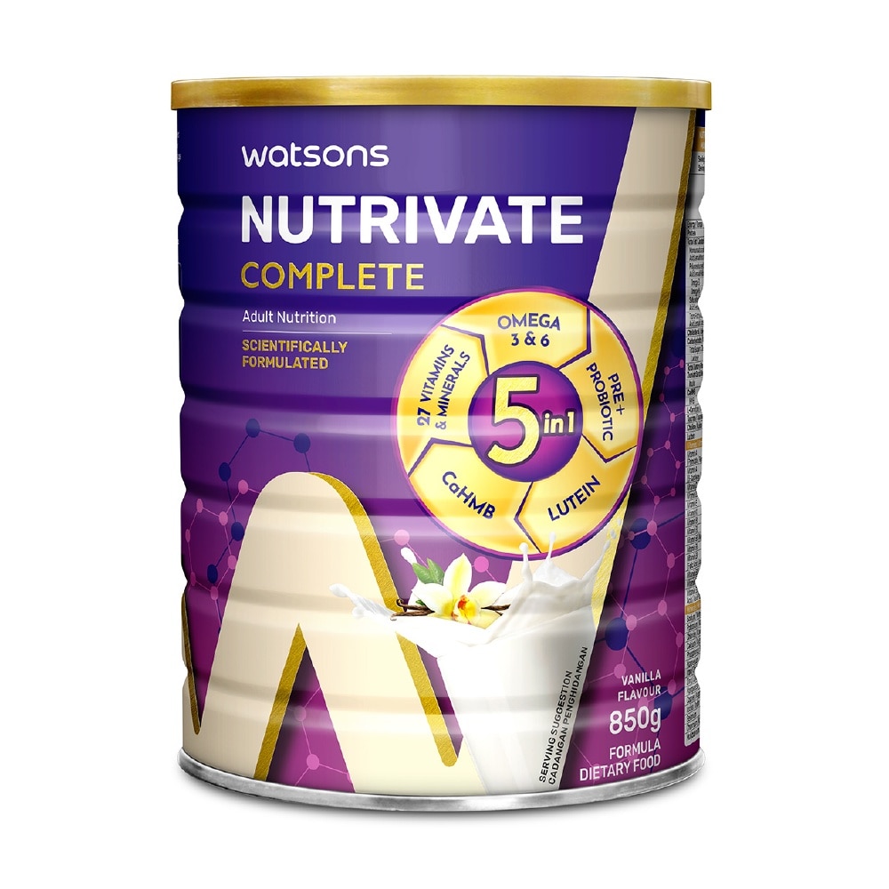 Nutrivate Complete Adult Nutrition With Vanilla Flavour 850g
