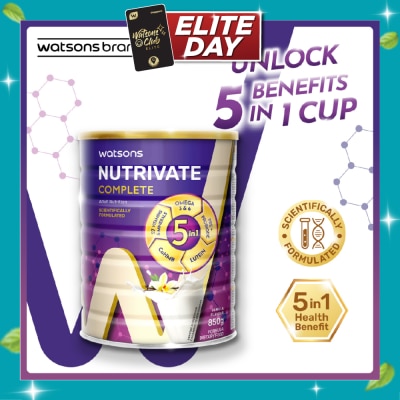 WATSONS Nutrivate Complete Adult Nutrition With Vanilla Flavour 850g x 6s (Carton) image