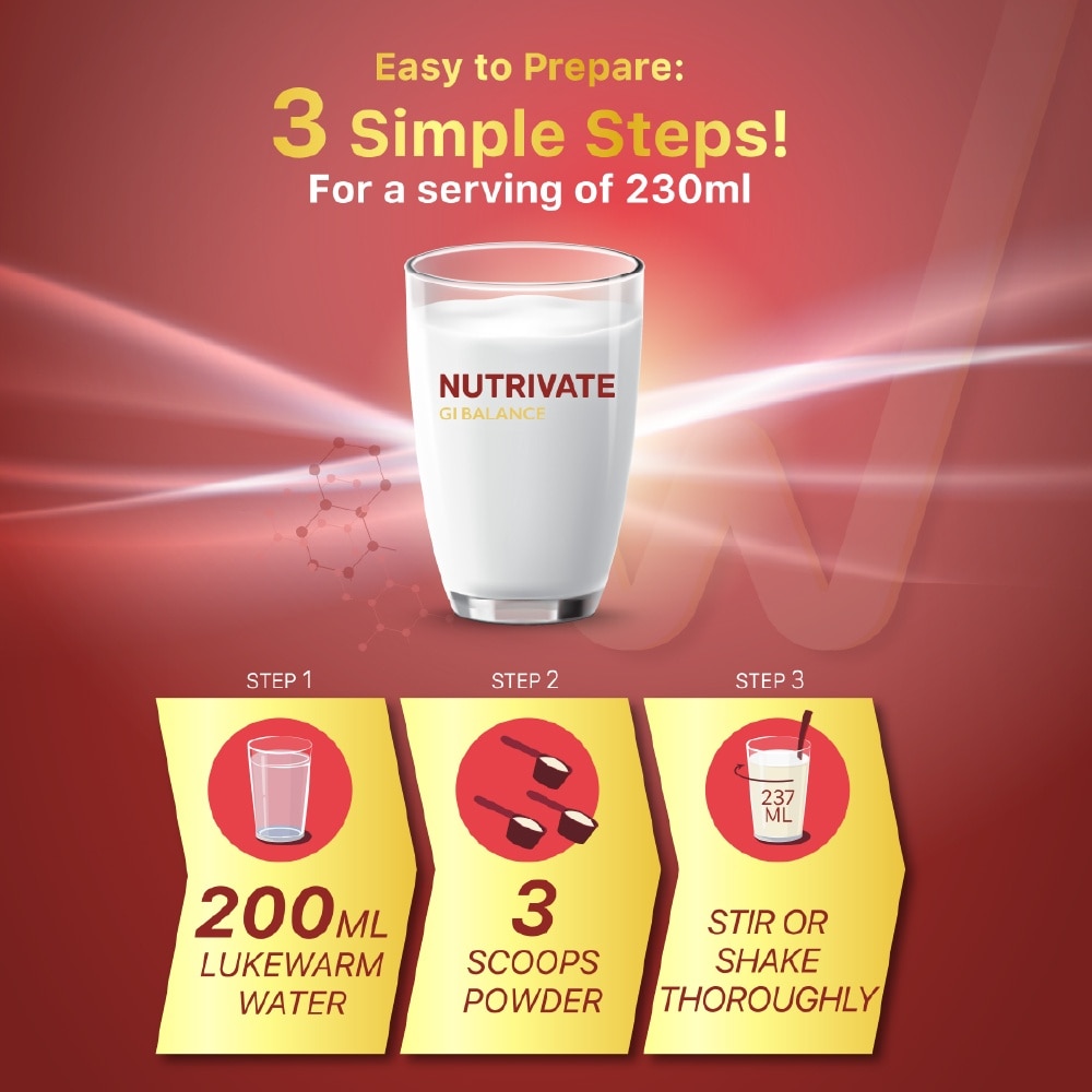 Nutrivate GI Balance Adult Nutrition With Vanilla Flavour (Low Sugar) 850g x 6s (Carton)