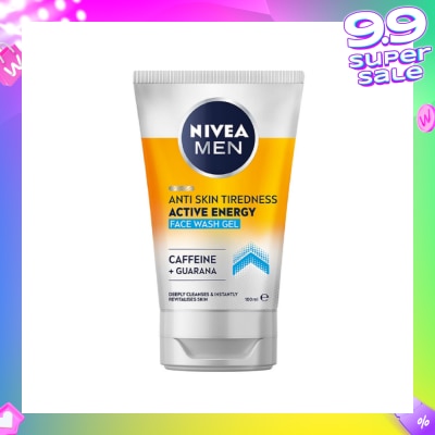 NIVEA Active Energy Revitalising Face Wash for Men (Deep Clean & Energy Boost) 100ml