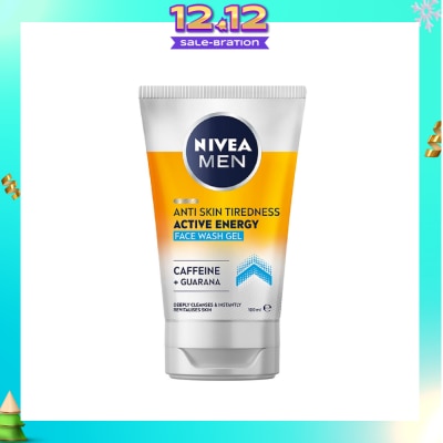 NIVEA Active Energy Revitalising Face Wash for Men (Deep Clean & Energy Boost) 100ml