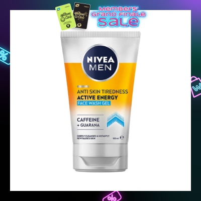 NIVEA Active Energy Revitalising Face Wash for Men (Deep Clean & Energy Boost) 100ml