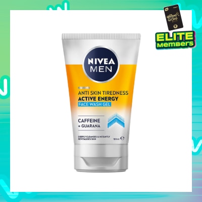 NIVEA Active Energy Revitalising Face Wash for Men (Deep Clean & Energy Boost) 100ml