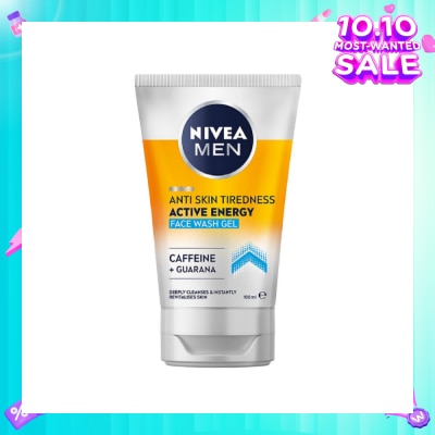 NIVEA Active Energy Revitalising Face Wash for Men (Deep Clean & Energy Boost) 100ml
