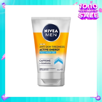 NIVEA Active Energy Revitalising Face Wash for Men (Deep Clean & Energy Boost) 100ml