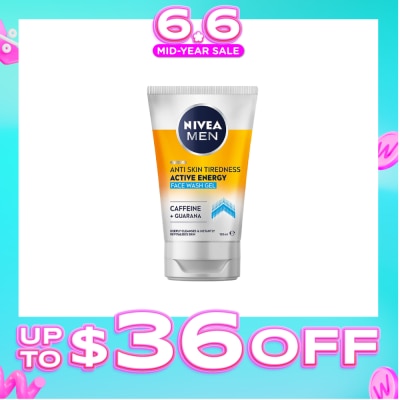 NIVEA - Active Energy Revitalising Face Wash for Men (Deep Clean & Energy Boost) 100ml