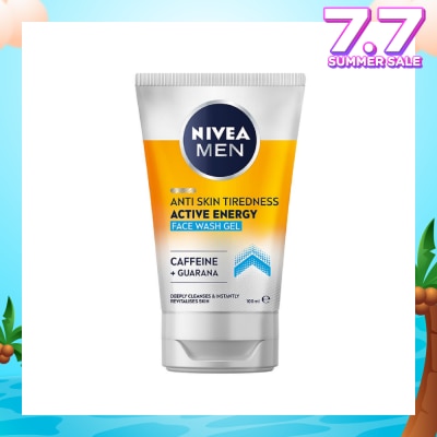 NIVEA Active Energy Revitalising Face Wash for Men (Deep Clean & Energy Boost) 100ml