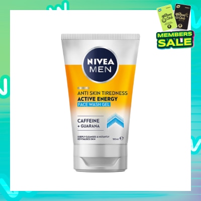 NIVEA Active Energy Revitalising Face Wash for Men (Deep Clean & Energy Boost) 100ml