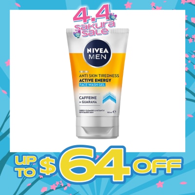 NIVEA - Active Energy Revitalising Face Wash for Men (Deep Clean & Energy Boost) 100ml