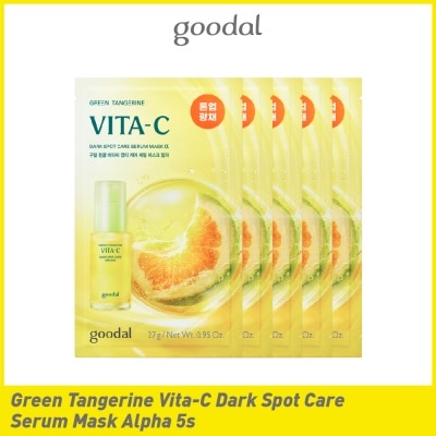 GOODAL Green Tangerine Vita-C Dark Spot Care Serum Mask Alpha 5s