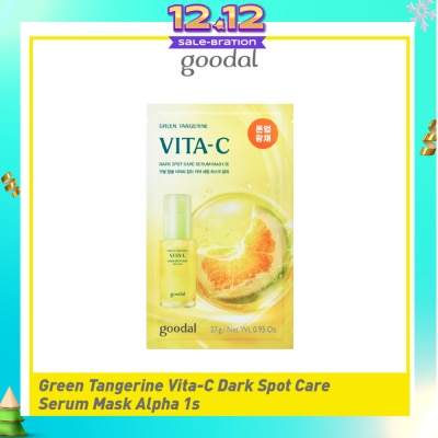 GOODAL Green Tangerine Vita-C Dark Spot Care Serum Mask Alpha 1s