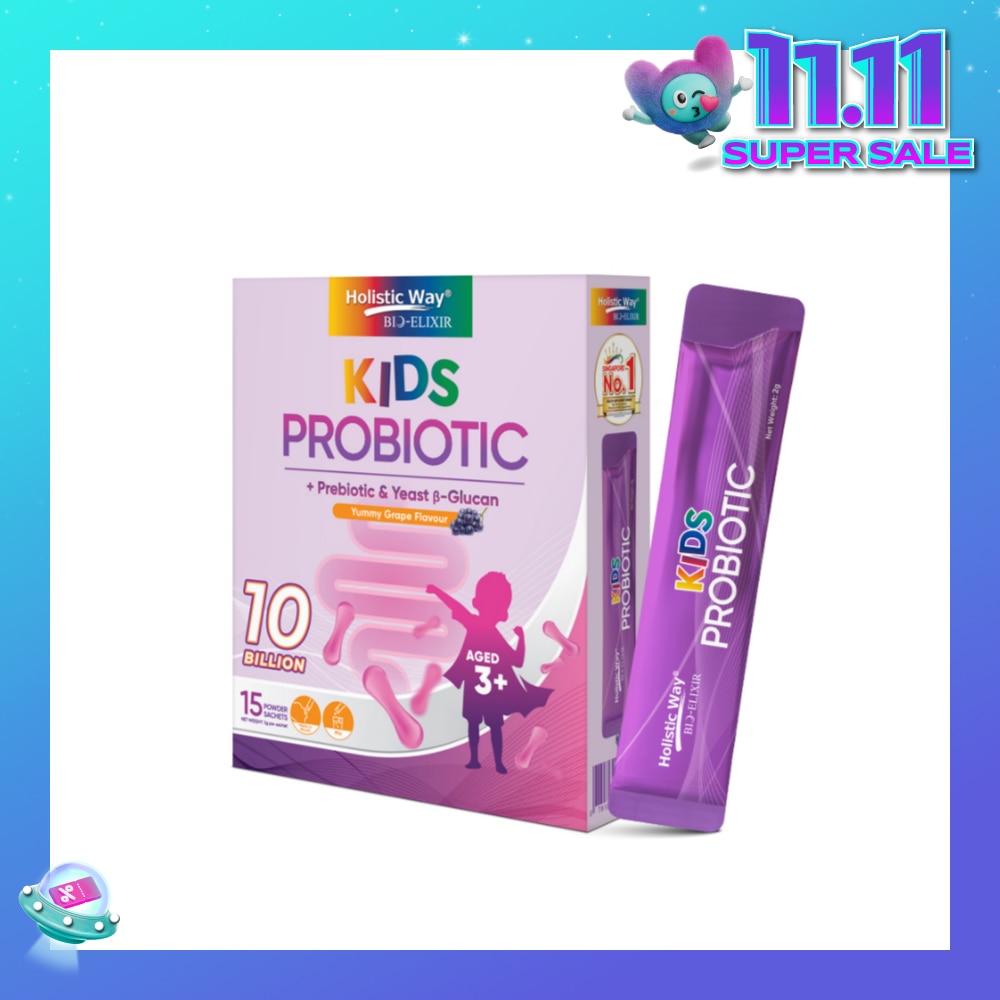 Bio-Elixir Kids Probiotic 10 Billion Yummy Grape Flavour 2g x 15s