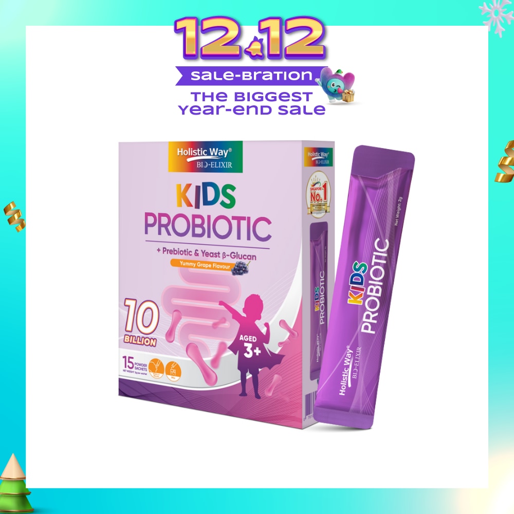 Bio-Elixir Kids Probiotic 10 Billion Yummy Grape Flavour 2g x 15s