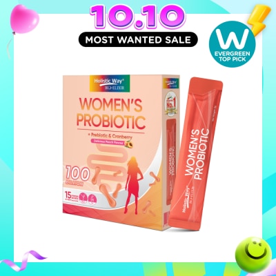 HOLISTIC WAY Bio Elixir Women's Probiotic 100 Billion Peach Flavour 2g x 15s image