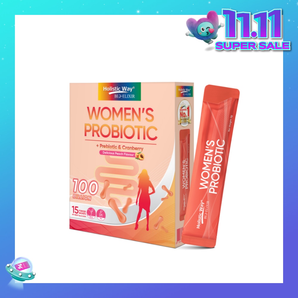 Bio-Elixir Women's Probiotic 100 Billion Peach Flavour 2g x 15s