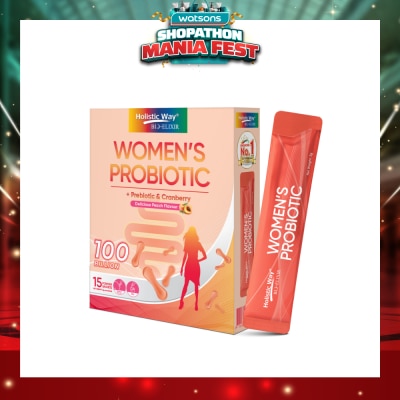 HOLISTIC WAY - Bio-Elixir Women's Probiotic 100 Billion Peach Flavour 2g x 15s