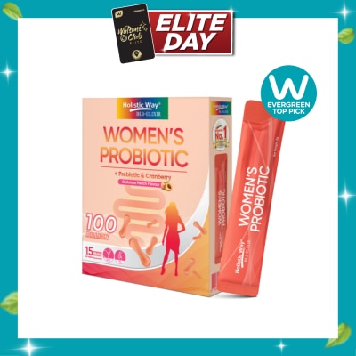 HOLISTIC WAY Bio Elixir Women's Probiotic 100 Billion Peach Flavour 2g x 15s image