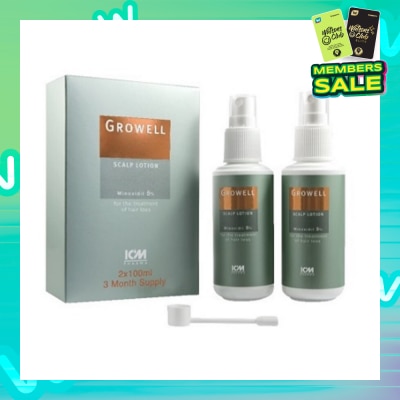 ICM PHARMA Growell Scalp Lotion 100ml x 2s (3 Month Supply)