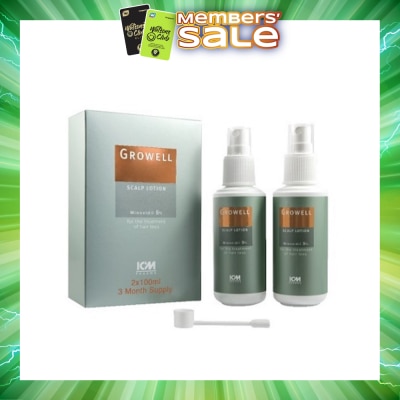 ICM PHARMA - Growell Scalp Lotion 100ml x 2s (3 Month Supply)
