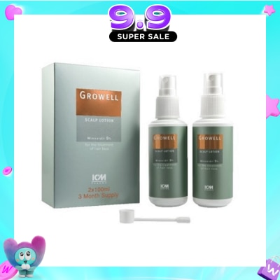 ICM PHARMA - Growell Scalp Lotion 100ml x 2s (3 Month Supply) image