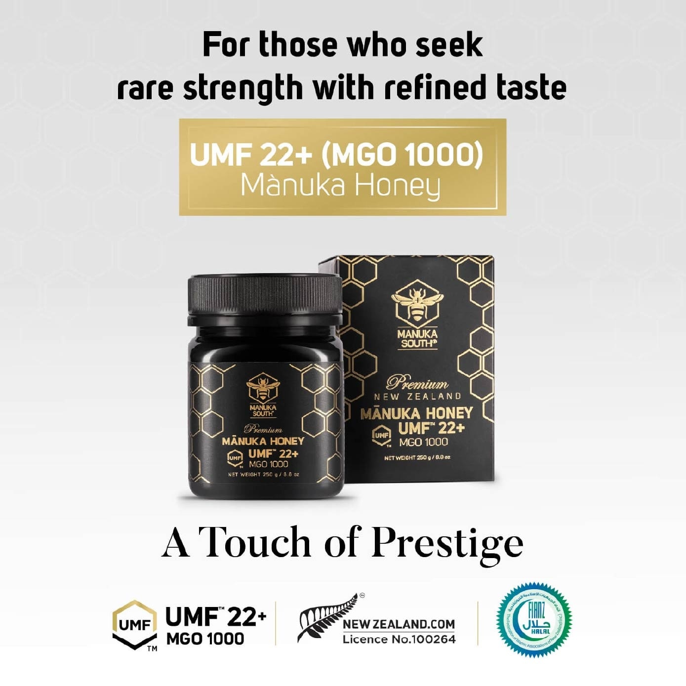 UMF 22+ MGO1000 Manuka Honey (Authentic 100% New Zealand Manuka Honey) 250g