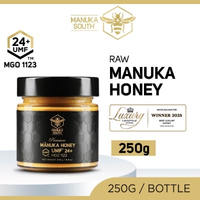 MANUKA SOUTH - UMF 24+ MGO1123 Manuka Honey (Authentic 100% New Zealand Manuka Honey) 250g