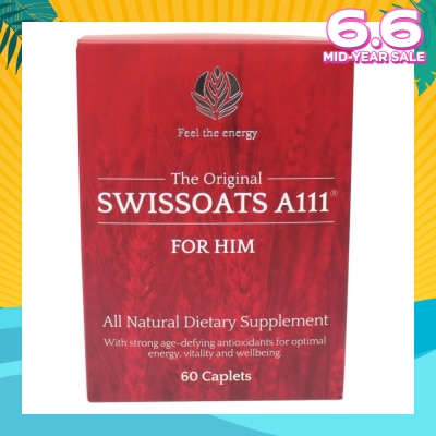 SWISSOATS The Original Swissoats A111 For Him All Natural Dietary Supplement Caplet (For Optimal Energy Vitality & Well-Being) 60s