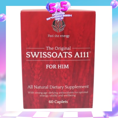 SWISSOATS - The Original Swissoats A111 For Him All Natural Dietary Supplement Caplet (For Optimal Energy Vitality & Well-Being) 60s