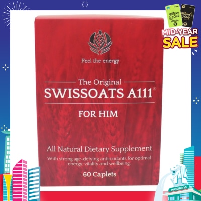 SWISSOATS The Original Swissoats A111 For Him All Natural Dietary Supplement Caplet (For Optimal Energy Vitality & Well-Being) 60s