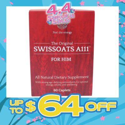 SWISSOATS - The Original Swissoats A111 For Him All Natural Dietary Supplement Caplet (For Optimal Energy Vitality & Well-Being) 60s